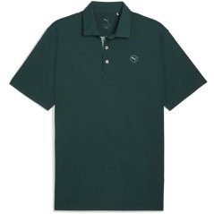 Puma Men's Short-Sleeve Performance Polo Shirt Green Terrain
