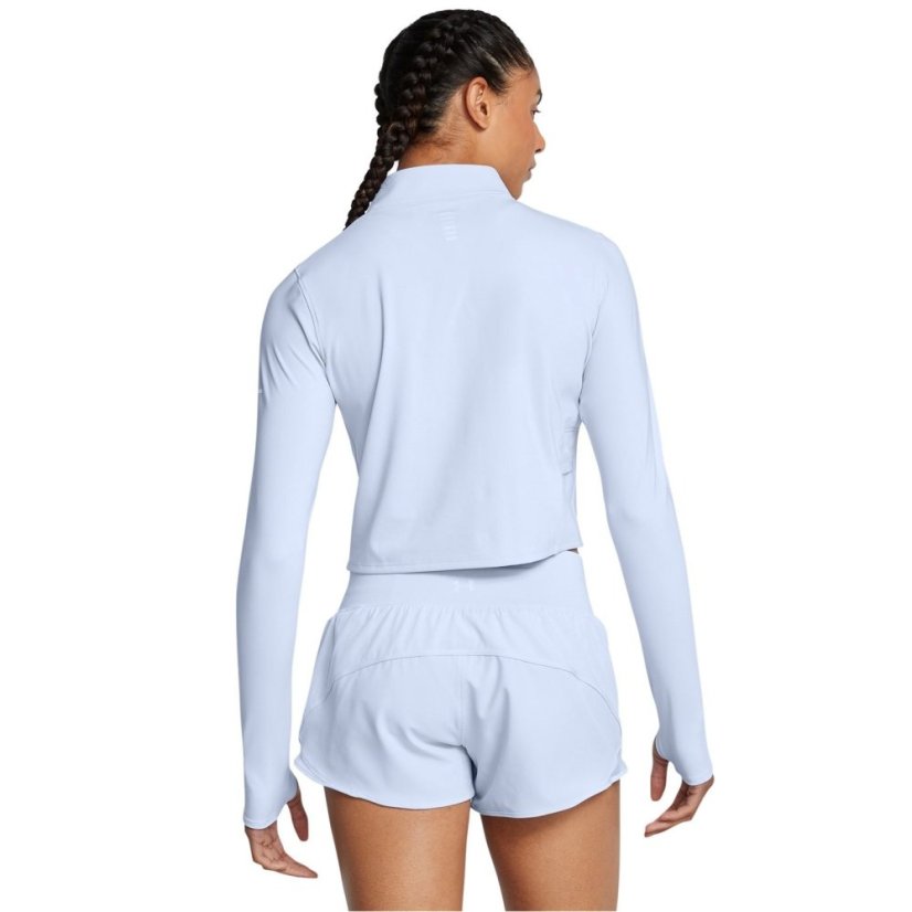 Under Armour Women's Launch Elite Half-Zip Long-Sleeve Performance Top Blue