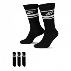 Nike Sportswear Everyday Essential Crew Socks (3 Pairs) Black/White