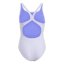 adidas Three Stripe Swimsuit Junior Girls Violet/Cobalt
