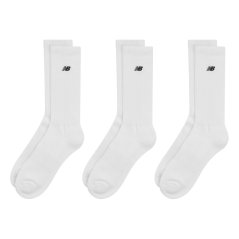 New Balance Embroidered Logo Cotton Crew Socks White