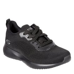 Skechers BOBS Sport Squad- Tough Talk Blk Eng Knt/Trm