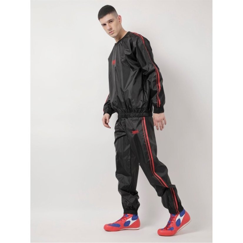 Lonsdale Sauna Suit Senior Round Neck Black/Red