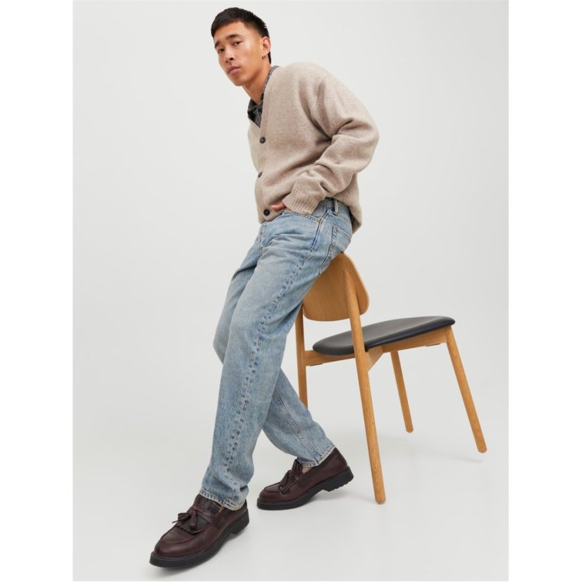 Jack and Jones Men's Chris Jean Straight Leg Jeans Blue Denim