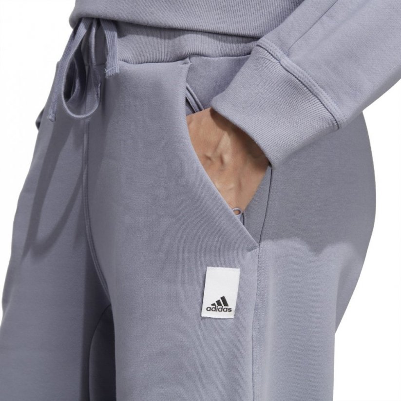 adidas Lounge Fleece Wide Joggers Womens silver violet