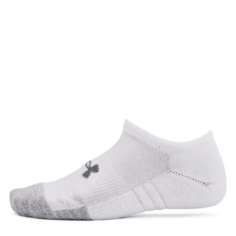 Under Armour Tech No Show 3 Pack Socks Juniors White