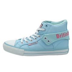 British Knights Roco PU Lace Hi Tops Childrens Mint/Pink