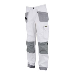 Dunlop On Site Work Trousers Mens White/Grey