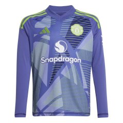 adidas Manchester United Goalkeeper Long Sleeve Top 2024 2025 Juniors Purple