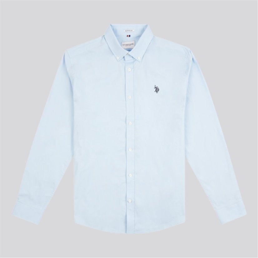 US Polo Assn Poplin LS Shirt Sn00 Skyway