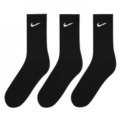 Nike Everyday 3 Pack Cotton Cushioned Crew Socks Black/White