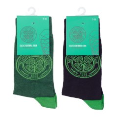 Team Football Officially Licensed Socks 2-Pack Size 7-11 Unisex Celtic FC
