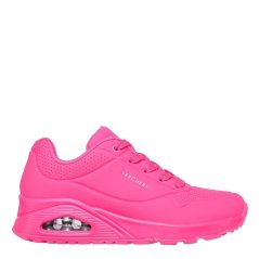 Skechers UNO Stand On Air Trainers Womens Hot Pink