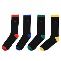 Giorgio 4 Pack HlToe Socks Mens Multi