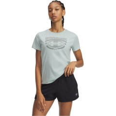 Under Armour Womens Varsity T-Shirt Blue/Green