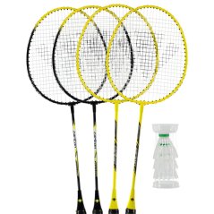 Carlton 4 Player Badminton Set Black/Yellow