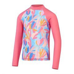 Speedo Kids' Long Sleeve Performance Gym Top Pink/Blue