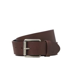 Jack and Jones Leather Belt Sn99 Drk Brn Mel