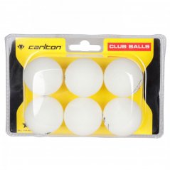 Carlton Club Table Tennis Balls 6 Pack White