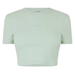 USA Pro Training SS Crop T-Shirts Womens Pistachio
