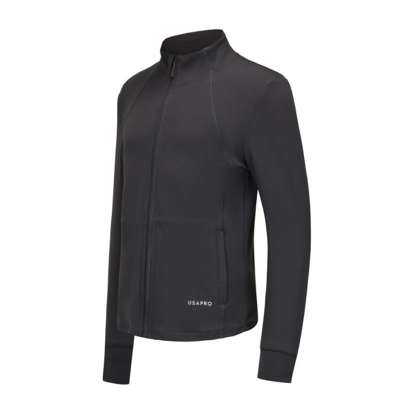 USA Pro Training Fitness Jacket Juniors Charcoal