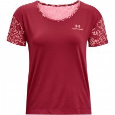 UNDER ARMOUR Under Armour Rush Novelty Short Sleeve dámske tričko Red/Pink