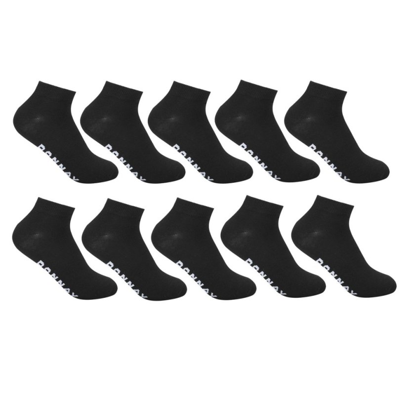 Donnay 10 Pack Trainer Socks Mens Black