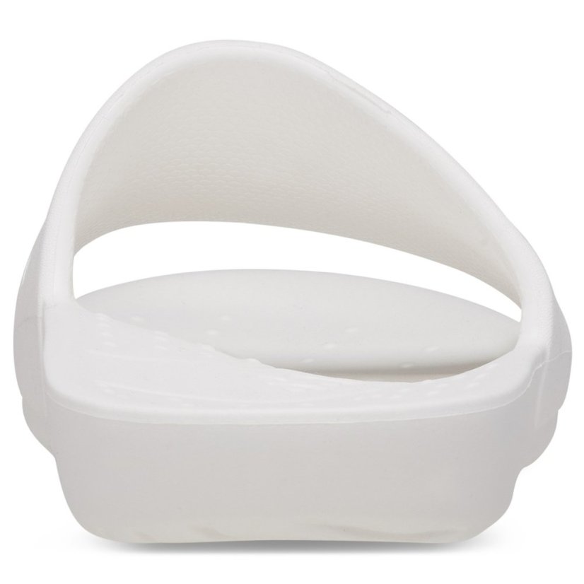 Crocs Unisex Adults Logo Sliders White