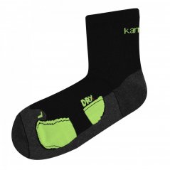 Karrimor Dri Skin 2 Pack Running Socks Mens Black/Fluo