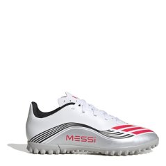 adidas F50 Club Childrens Astro Turf Football Boots White/Red