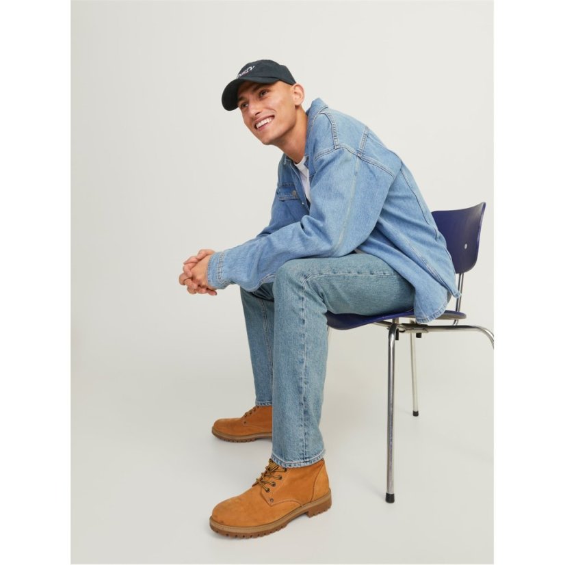 Jack and Jones Men's Clark Evan Straight Leg Jeans Blue Denim