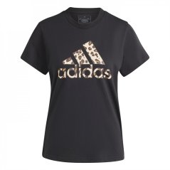 adidas QT dámske tričko Black Animal