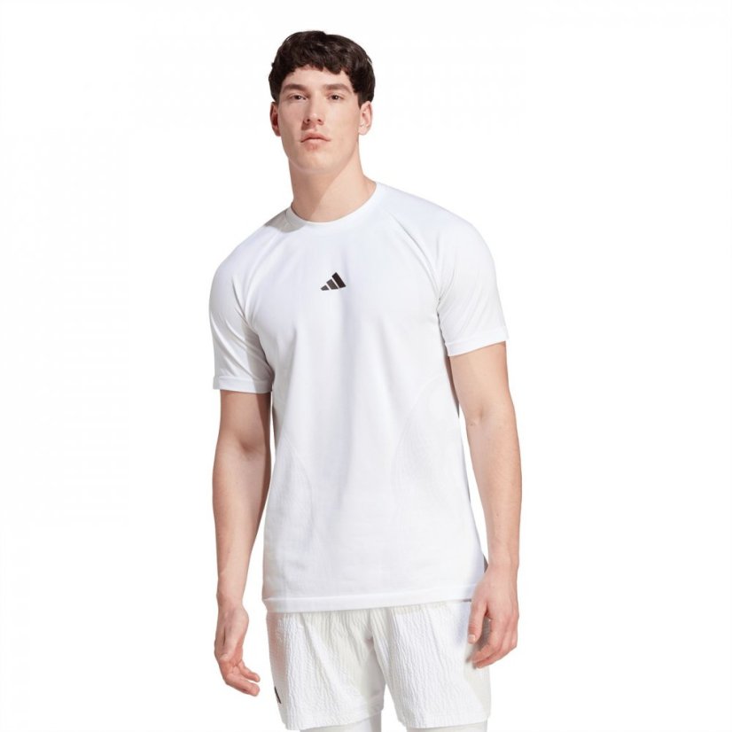 adidas AEROREADY Pro Seamless Tennis T-Shirt Mens White