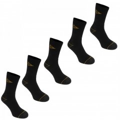 Dunlop Workwear 5 Pack Socks Mens Black