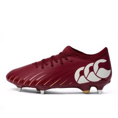 Canterbury Speed Team Mens Soft Ground Rugby Boots Red Dahlia