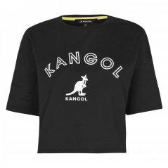 Kangol Logo Boxy T-Shirt Black