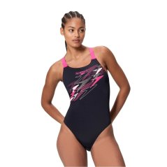Speedo Women's Meda One Piece Swimsuit Ant/Pink