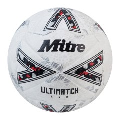 Mitre Ultimatch Evo Football Adults White/Silver