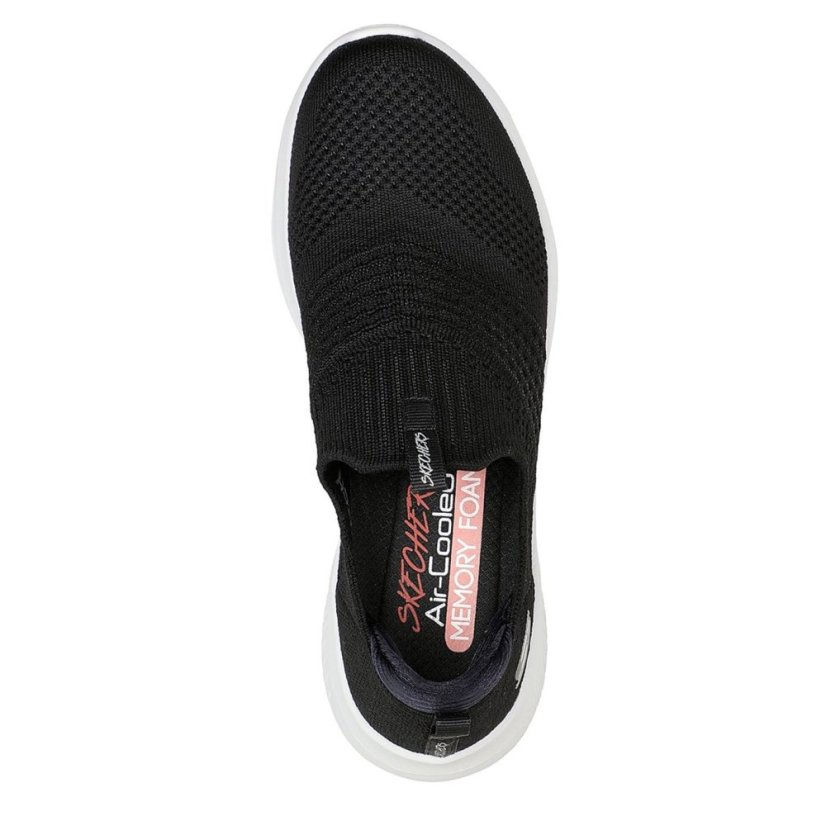 Skechers Stretch Fit Slip On W Air-Cooled M Trainers Womens Black/White Trm