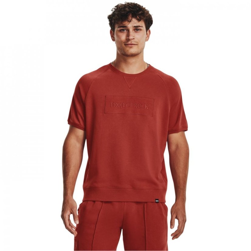 Under Armour Project Rock Terry Gym Top Mens Heritage Red