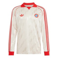 adidas Fcb Ls Jsy Football Shirt Mens Linen
