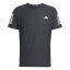 adidas Men's Short-Sleeve Performance Running Top BLACK