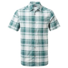 Craghoppers Men's Hila Short-Sleeve Shirt Wsh Teal CHK
