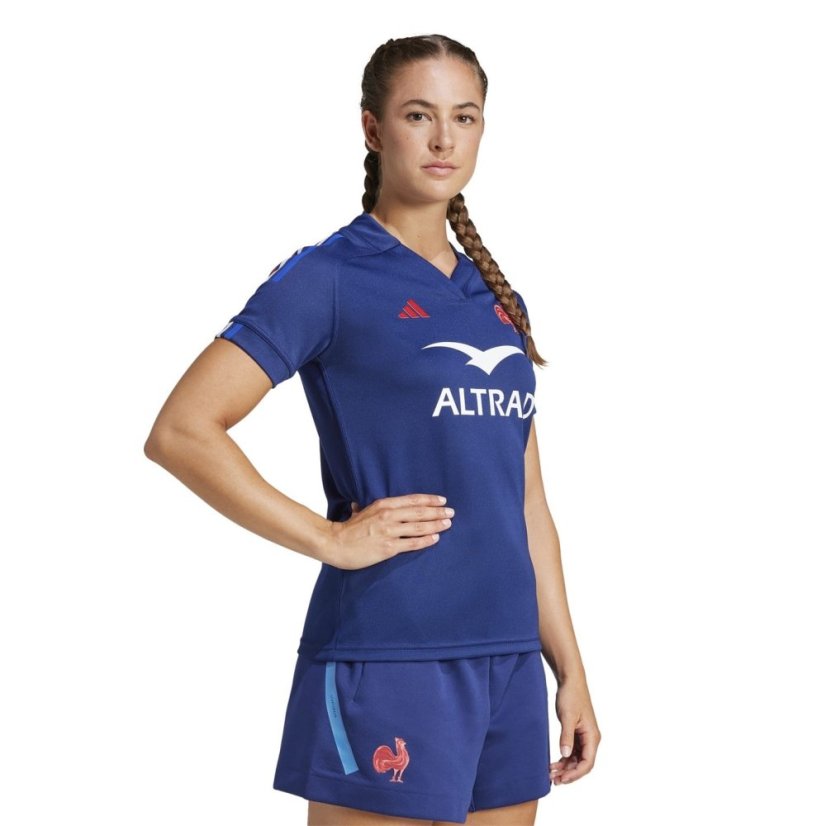 adidas France Rugby Home Shirt 2024 Womens Dark Blue