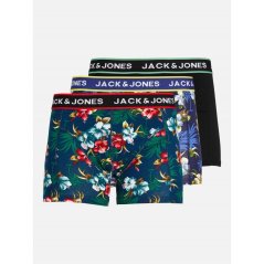 Jack and Jones Men's Flower Pack Trunks Black