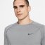 Nike Dri-FIT Ready Men's Short-Sleeve Fitness Top Grey/Black