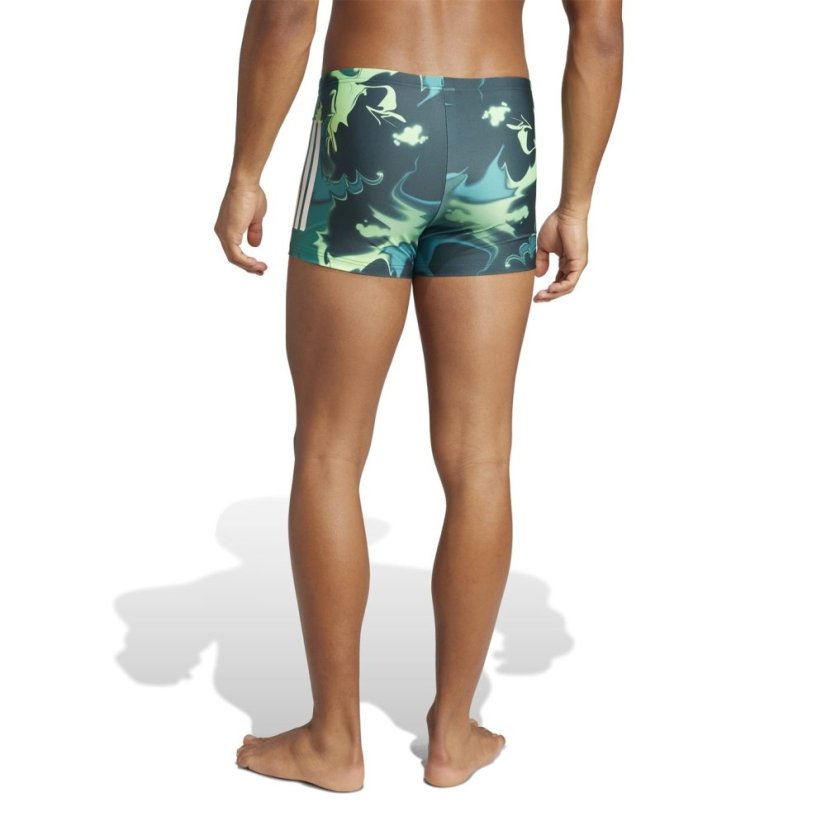 adidas Graphic Swim Boxers Mens Aurora Ivy