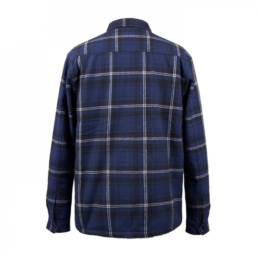 Firetrap Lined Shacket Navy Check