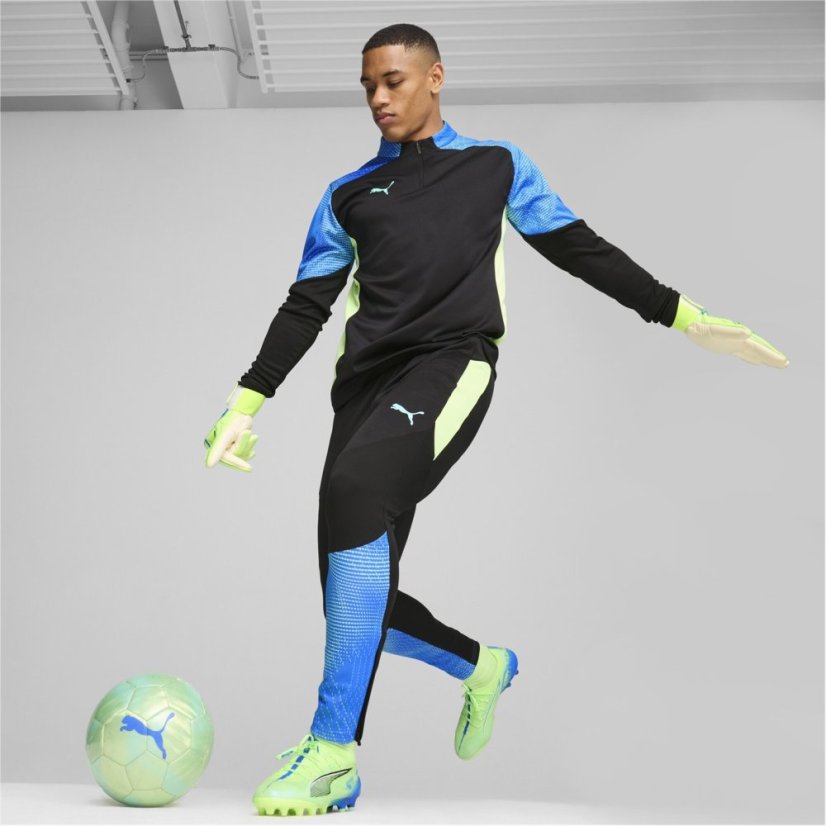 Puma Men's Performance Tracksuit Bottoms Black/Lime