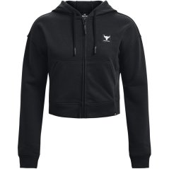 Under Armour Women's Heavyweight Terry Full-Zip Tech Fleece Hoodie Black